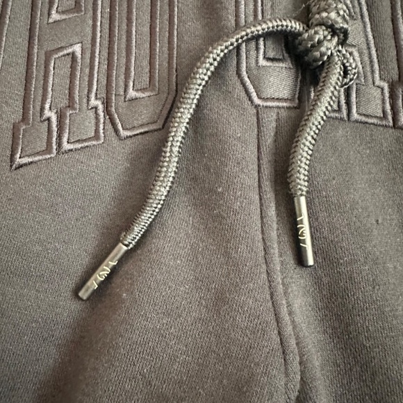 WHO CARES?! Shorts Men Size S Black Logo Adjustable Elastic Waist Zip Pockets - Picture 5 of 13